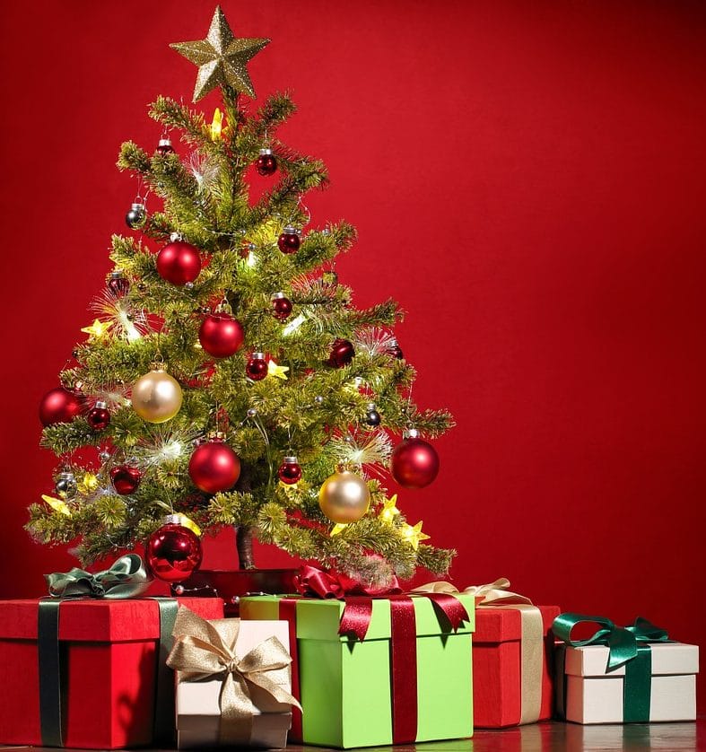 christmas, christmas tree, presents