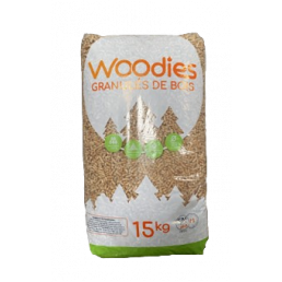 Granulés de bois Woodies 15kg (66 sacs) – Pellets certifiés DIN+